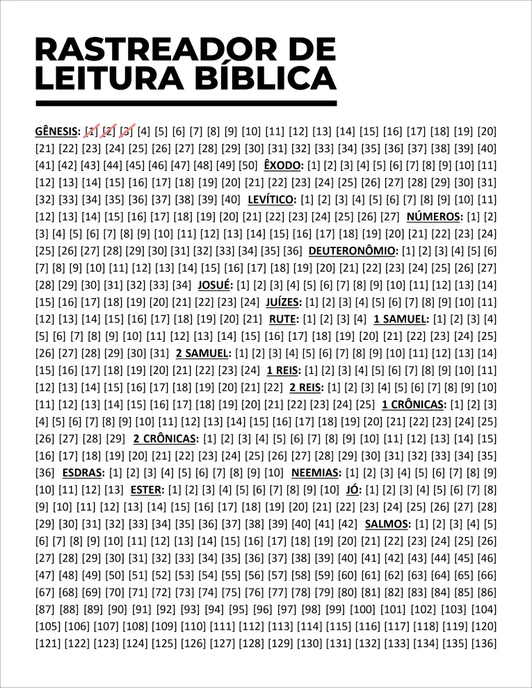 Rastreador de Leitura Bíblica